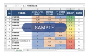 1. 対象業務選定表