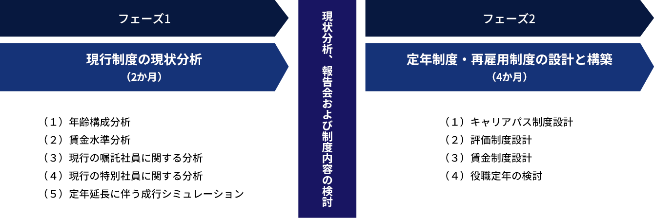 定年制度・再雇用制度コンサルティングのサービス概要