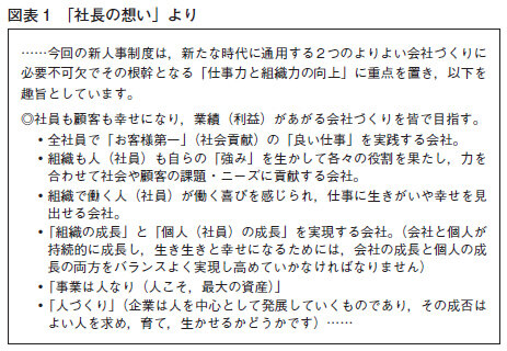 新たな人事制度が人財育成の共通の価値基準へ