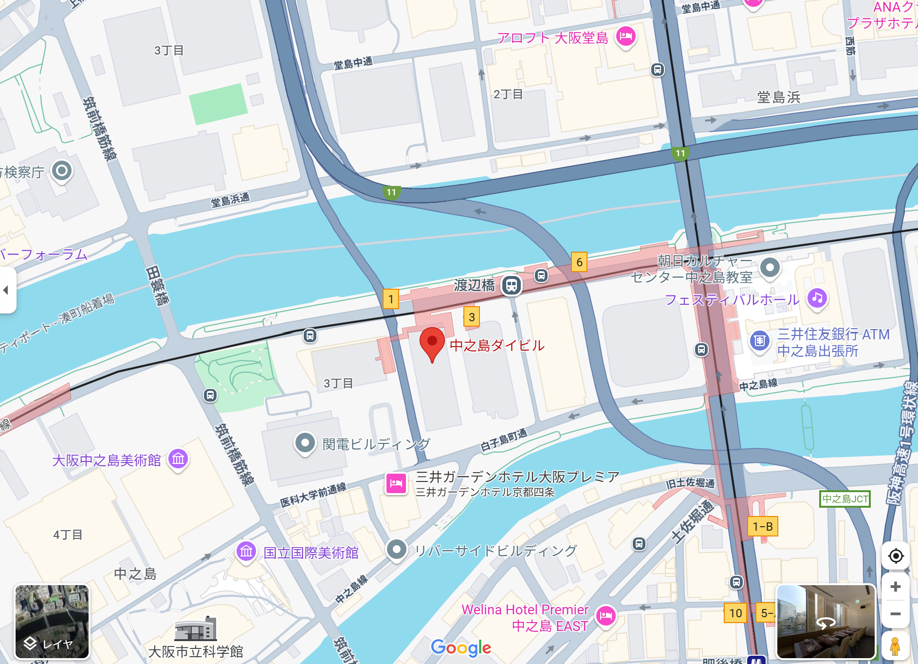 中之島ダイビル地図