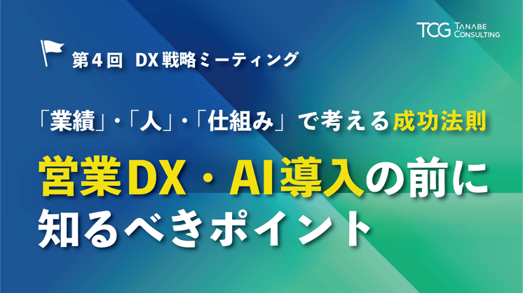 DX戦略ミーティング│「業績」・「人」・「仕組み」で考える成功法則　営業DX・AI導入の前に知るべきポイント