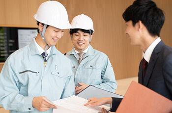 貴社の悩みや課題に対して、建設業界の具体例や事例・ソリューションを提供